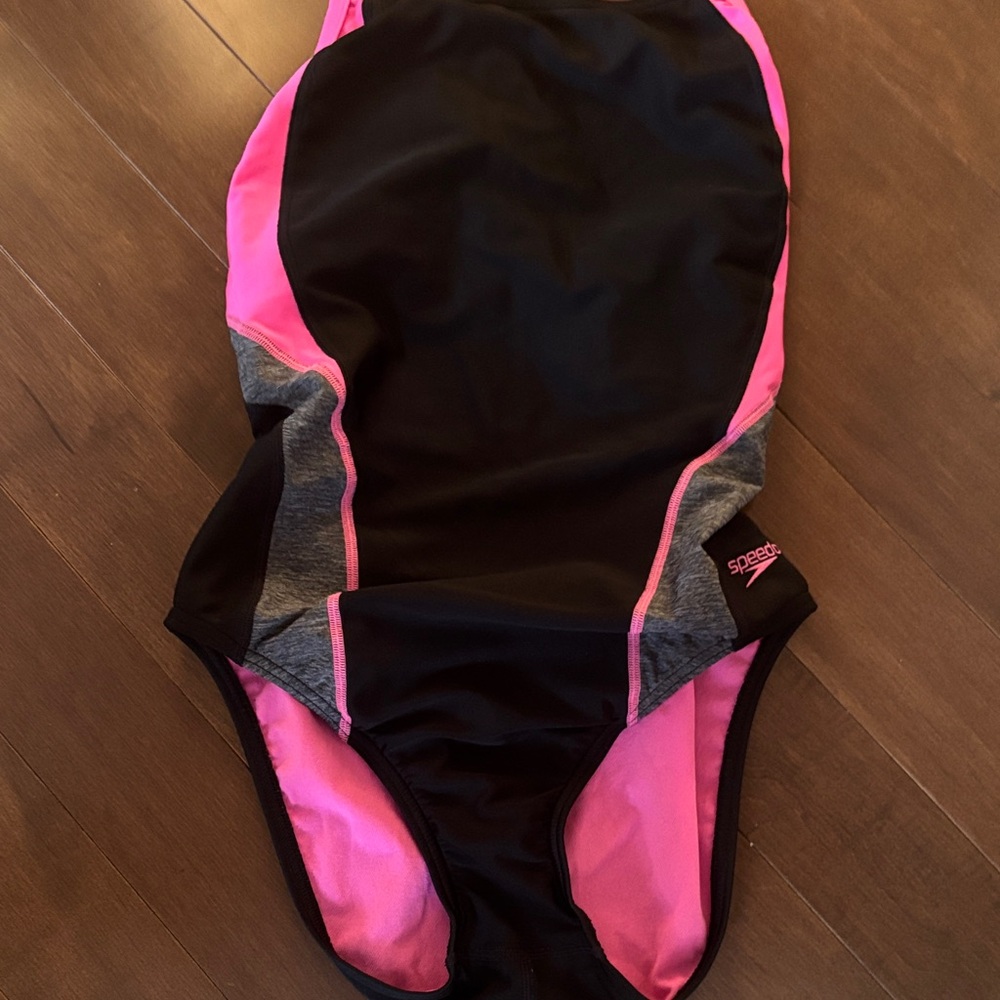 Women’s Small Speedo Bathing suit - Black, Pink, and Gray